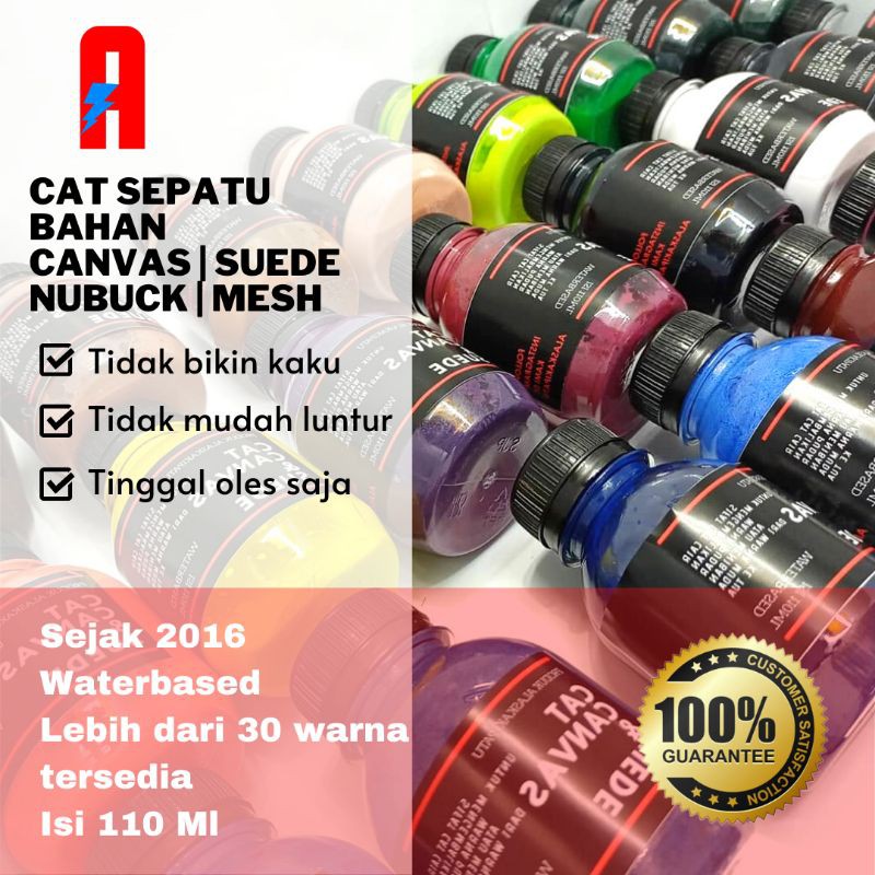 Cat sepatu bahan canvas suede mesh nubuck rajut Alaskakipatu 100ml