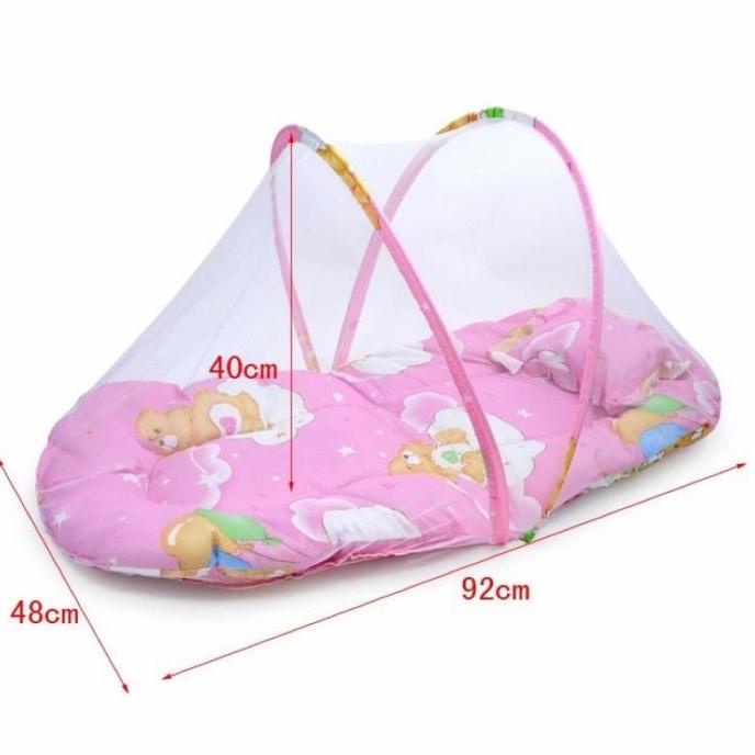 Premium Product Matras Tidur Bayi Kelambu Anti Nyamuk Pink Perempuan Kasur Tempat Alas - Paling Dica