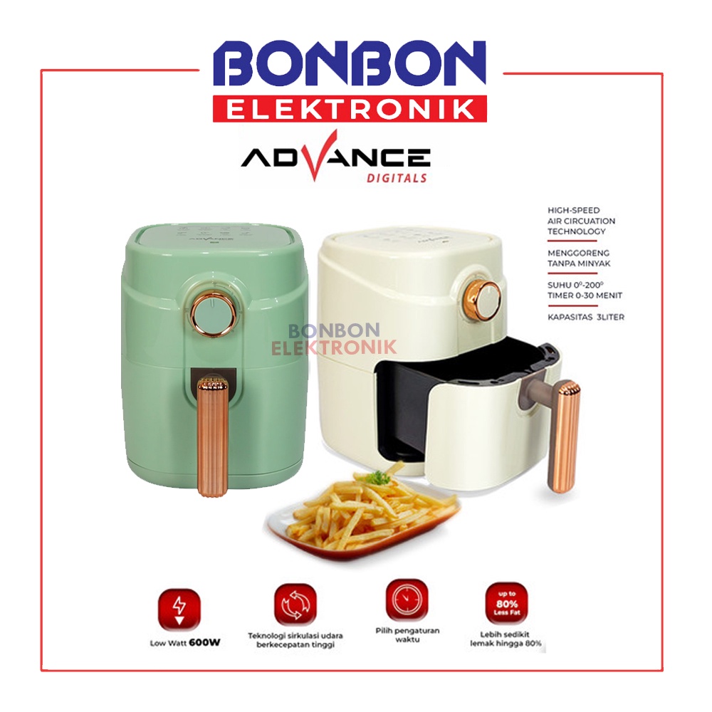 Advance Air Fryer ADF-30A 3 Liter 600 watt 3L / ADF 30A Low Watt