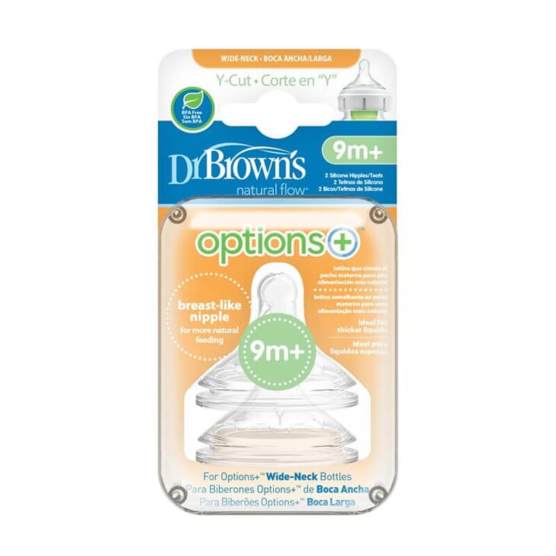 Dr Brown OPTIONS PLUS Nipple Wide Neck Replacement (Ready Berbagai Ukuran)