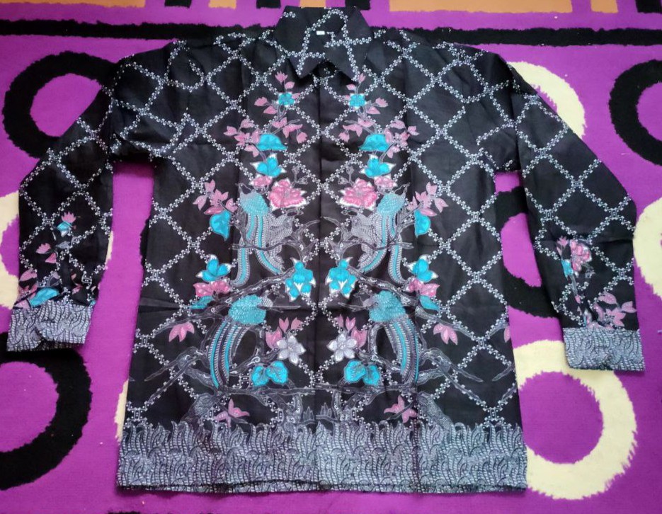 Kemeja Batik Semi Sutra Shyntetic Premium Exclusive Puring Istimewa Bahu Pakai Busa