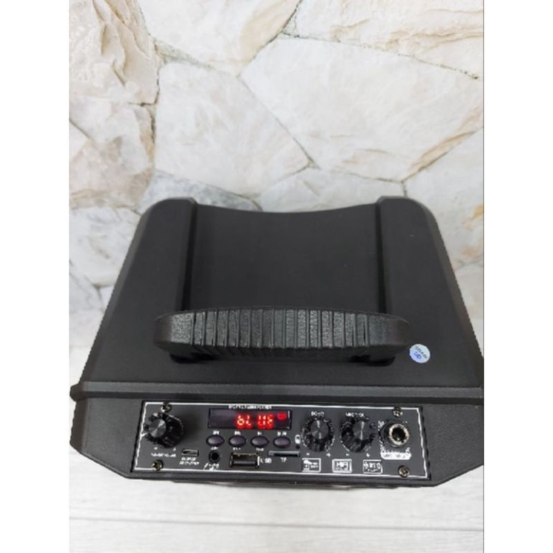 Speaker Bluetooth FLECO F-8606NF uk 8 Inchi Free Mic + Remote/Speaker Karaoke /FM Radio/USB/Memory Card