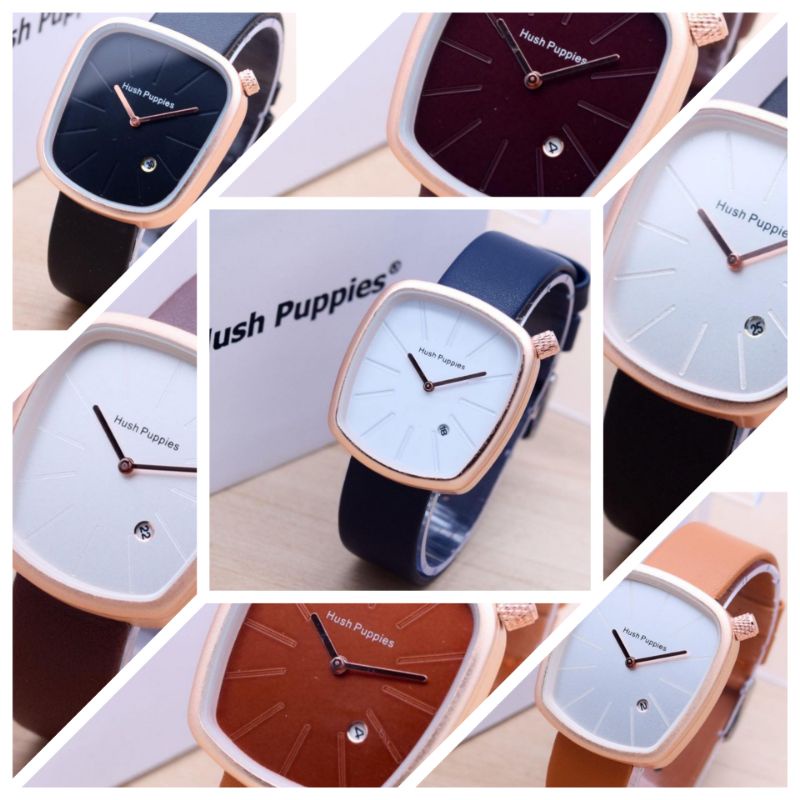 JAM TANGAN WANITA KULIT TANGGAL HUSH PUPPIES, JAM TANGAN NEW MODEL CEWEK HUSH PUPPIES