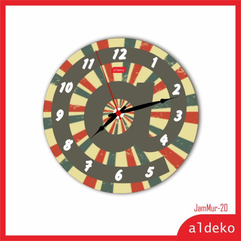jam dinding - shabby chic/wall clock dengan desain unik Jam Termurah Se Indonesia - JamMur-JamMur-20