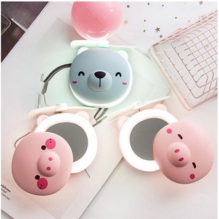 Ki692 Kipas Makeup LED Light 3 In 1 USB Charging / Kipas Mini Fan Cartoon / Cosmet