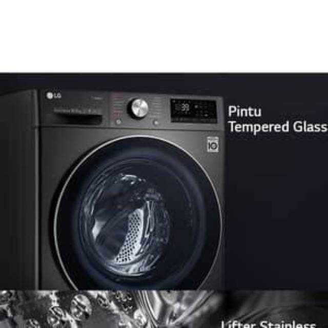 LG FV1450H1B MESIN CUCI FRONT LOADING 2 in 1 Washer 10.5 KG Dryer 7 KG TURBOWASH 1400 Rpm WiFi