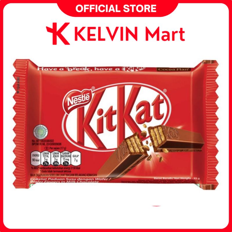 

Nestle Kit Kat Wafer Coklat 4 Finger Kitkat pck 35g | KELVIN Mart