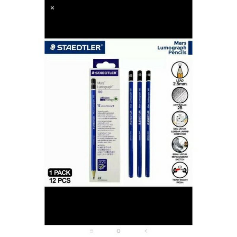 

pensil 2b staedtler pak