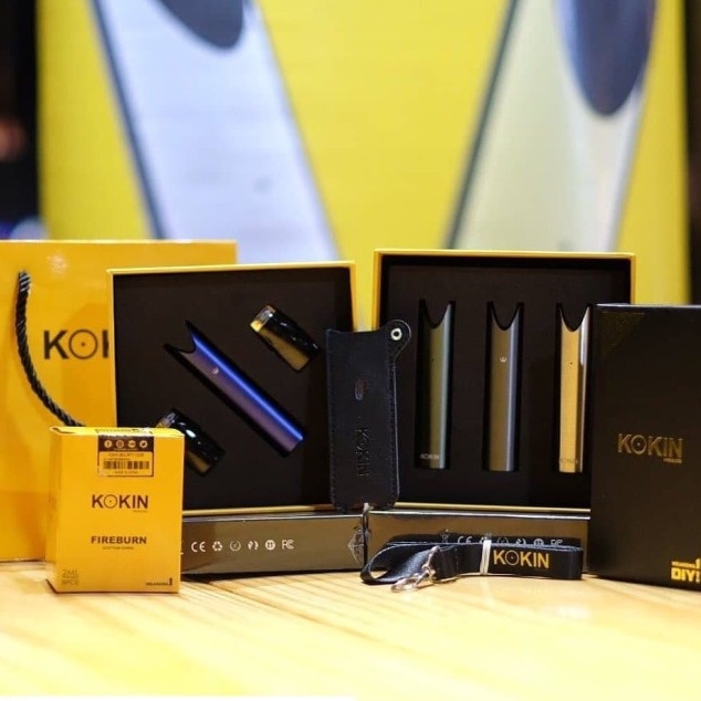 ROKOK ELEKTRIK KOKIN POD KIT 1 SET DAPET 4 WARNA