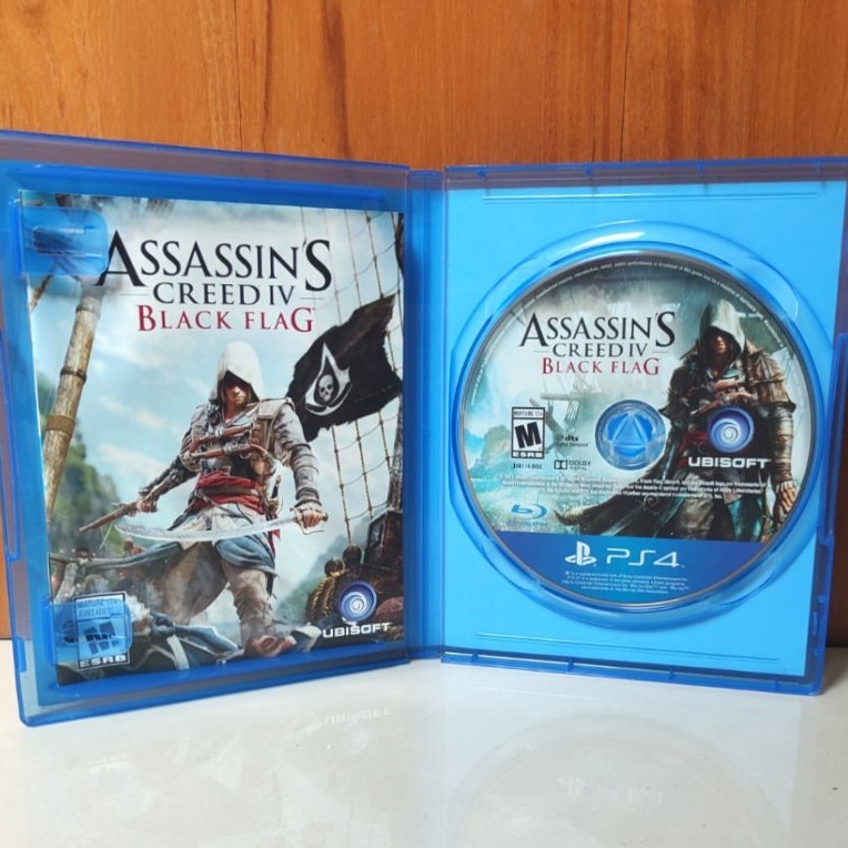 Assassins Creed IV Black Flag PS4 Kaset Assasins Creeds BlackFlag Playstation PS 4 5 CD BD Game Games Assasin Asassin Asasin Assasins origin unity valhalla Assassin iv petualangan seru mainan gim original asli ori