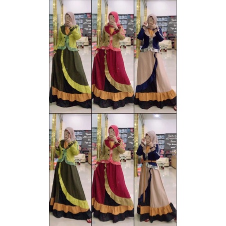Gamis toyobo twill Fodu premium/Gamis murah/Gamis kece