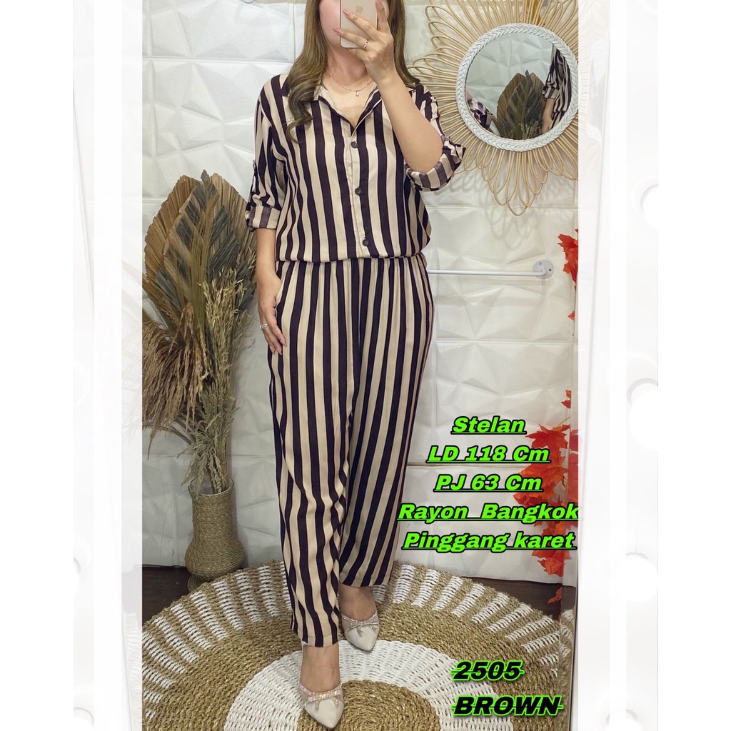 M6384 setelan salur katun rayon import bangkok 2505 adem