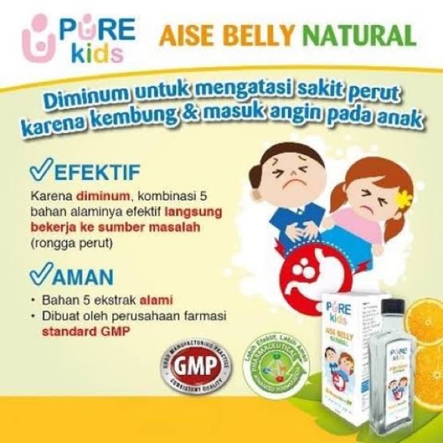 Pure Kids Aise Belly 60 ml gripe water meredakan perut kembung bayi