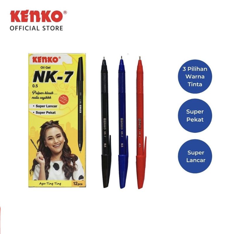 

Pulpen Kenko NK - 7 Oil Gell / (1pak/12pcs)