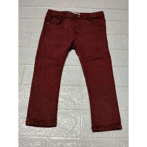 New Prewash Only Zara Baby Long Pants Wine New Celana Jeans Anak Zara Kids Bukan Preloved Zara Boys 