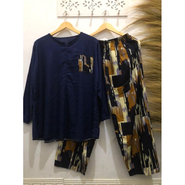 Babydoll rayon busui lengan panjang / pajamas rayon lengan panjang / baju tidur lengan panjang