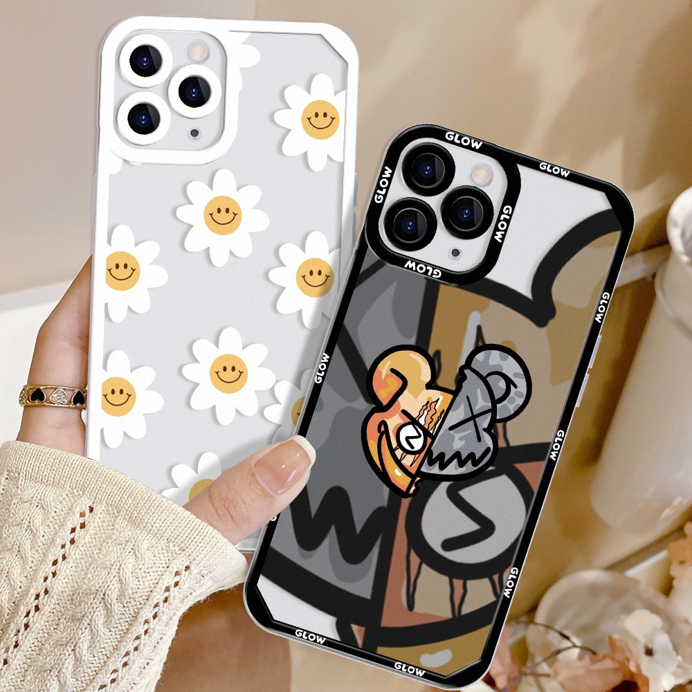 Soft Case TPU Motif Kartun Angel Eyes Untuk iPhone 11 12 13 Pro Max XR X XS Max 7 8 Plus 12 13 Mini SE 2020 SE 2022