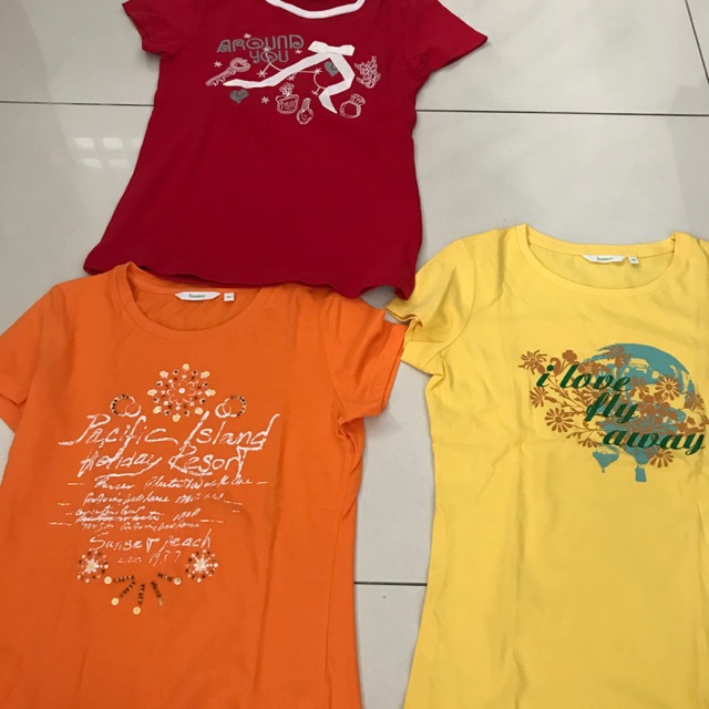 Preloved baju Bossini T shirt Tshirt wanita kaos