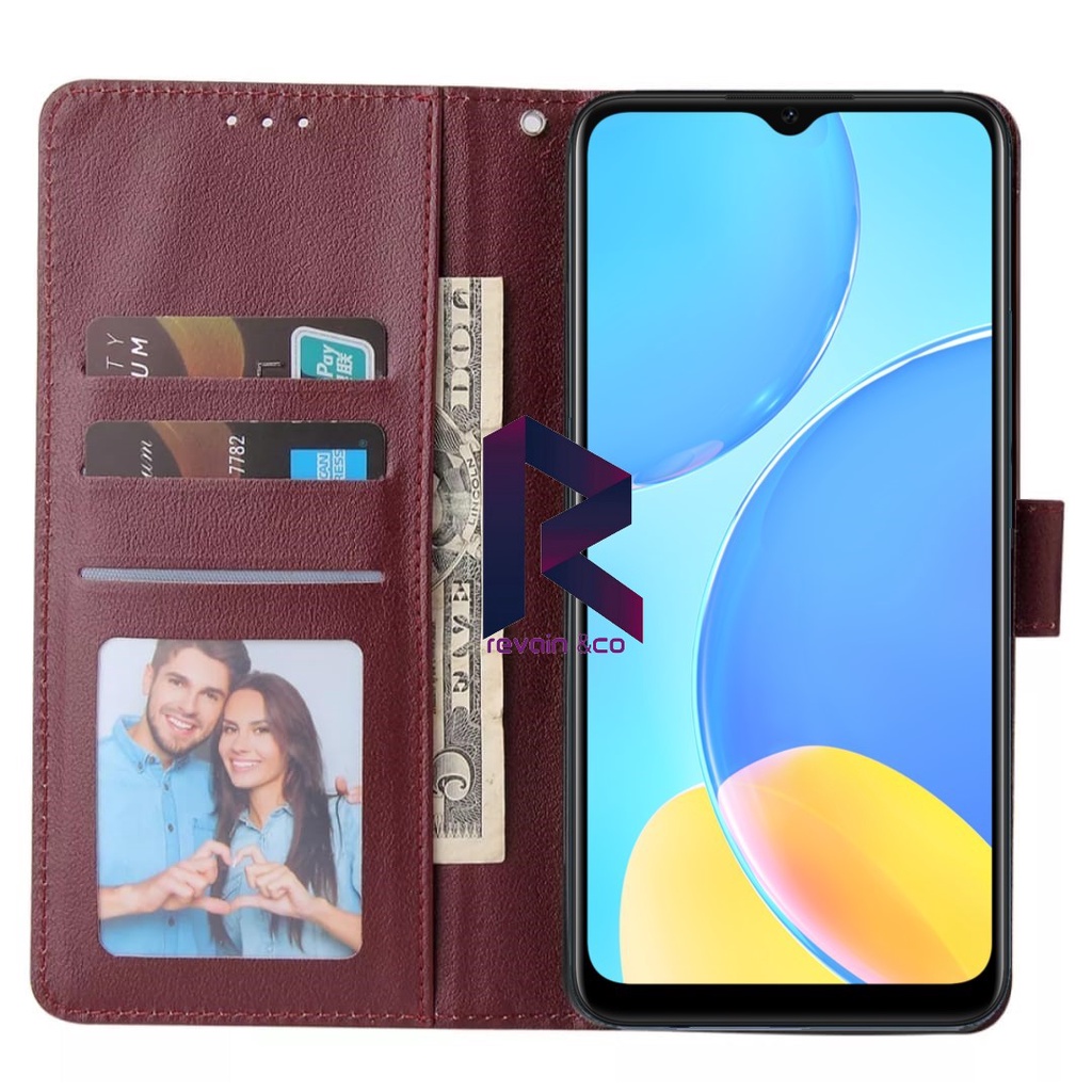 REALME C12 CASE DOMPET FLIP WALLET LEATHER KULIT PREMIUM SARUNG BUKA TUTUP FLIP CASE REALME C12