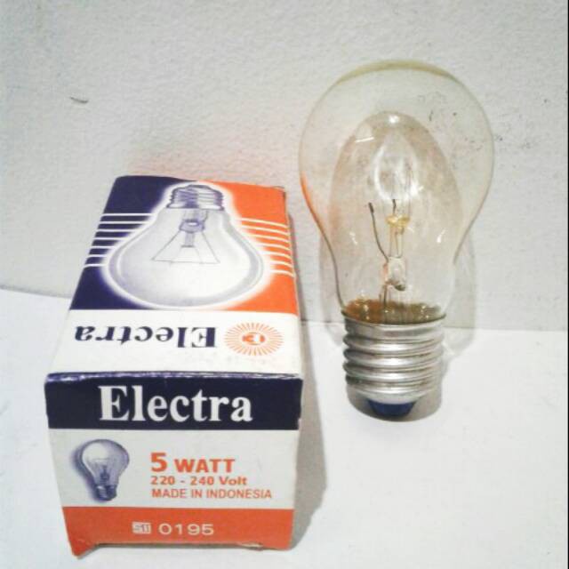 Lampu Bohlam electra 5 watt pemanas mesin tetas telur