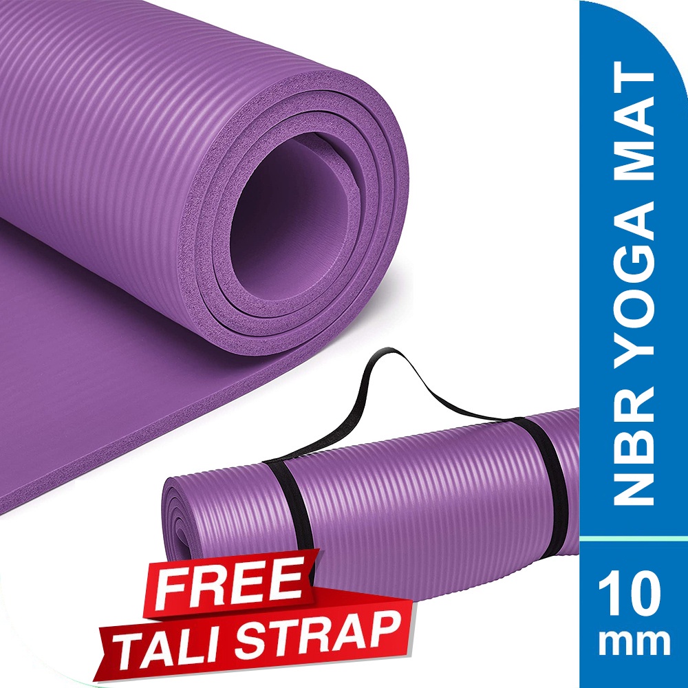 KaLato Yoga Mat 8-10mm Matras Alas Anti Slip Tebal Gym Mat NBR Matras-6