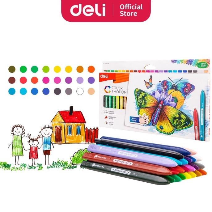 

Crayon Deli 24 Hands Clean Alat Mewarnai Anak