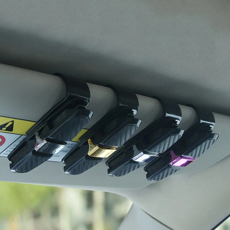 Klip Holder Kacamata / Kartu Multifungsi 4 Warna Untuk Interior Mobil