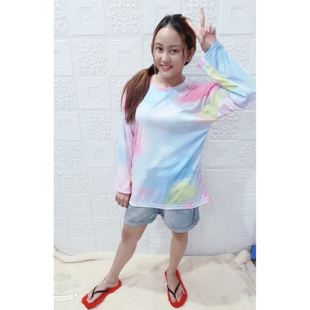 Kaos Oversize Longsleeve Tie Dye Fit XL