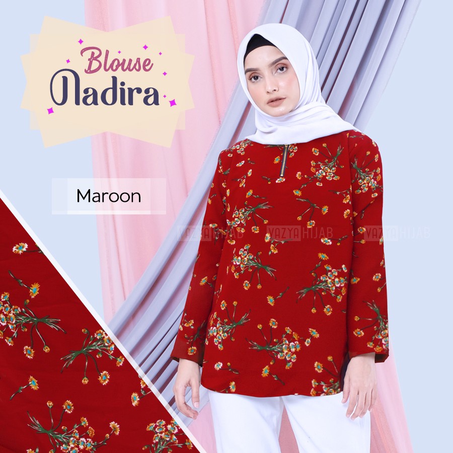 Blouse Baju Atasan Wanita Remaja Dewasa Muslim Korean Style Lengan Panjang Modern Murah Trend Kekini