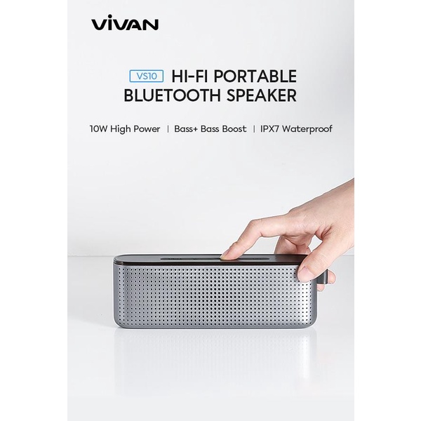 VIVAN VS10 Bluetooth Speaker Mega Bass Waterproof VS-10