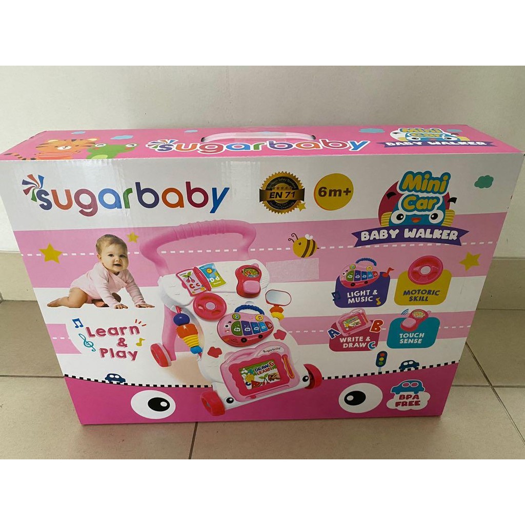 Sugar Baby Mini Car Baby Walker Learn and Play Mainan Belajar Jalan Bayi