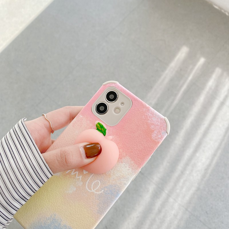 Pink Peach Doll Soft Case OPPO A9 A5 A53 A33 2020 A3S A7 A5S A12 Realme C1 F11 A91 Reno 3 5 A52 A92 F9 Pro K5 Realme XT Smile Casing VIVO Y17 Y11 Y12 Y12i Y15 V9 Y93 Y91C S1 Z1 Y20 Y20i Y20S Y12S Y19 Y50 Y30 Y30i-7