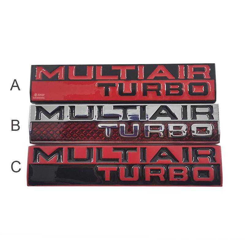 1pc Stiker Emblem Logo Multi Air Turbo Bahan Metal Untuk Dekorasi Mobil