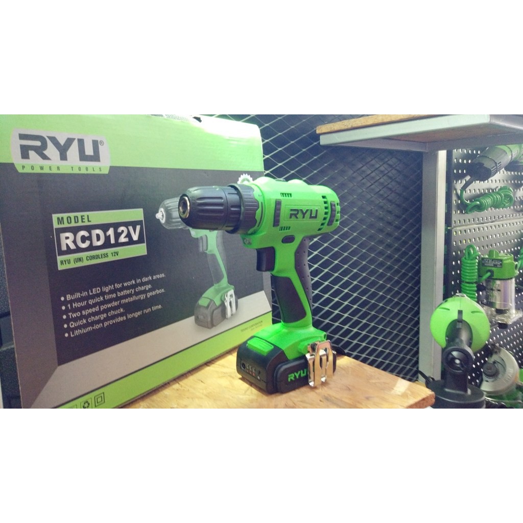 RYU Cordless RCD 12V ( bor baterai 12 V) baterai charger cas