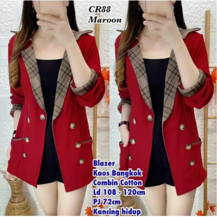 Jual Cod Blazer Bangkok Trend Jasuka Yoona Btss Shopee Indonesia