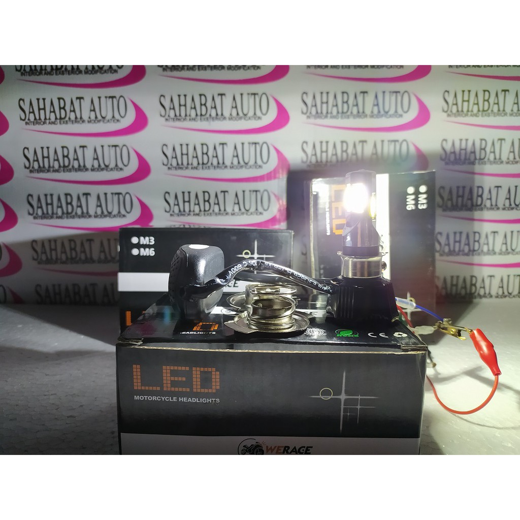 LAMPU LED MOTOR H6 RTD 6 SISI 35 WATT HIGH &amp; LOW Super Terang