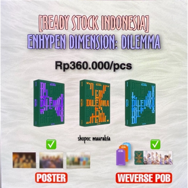 [SEALED] ENHYPEN DIMENSION: DILEMMA POSTER POB WEVERSE SCYLLA