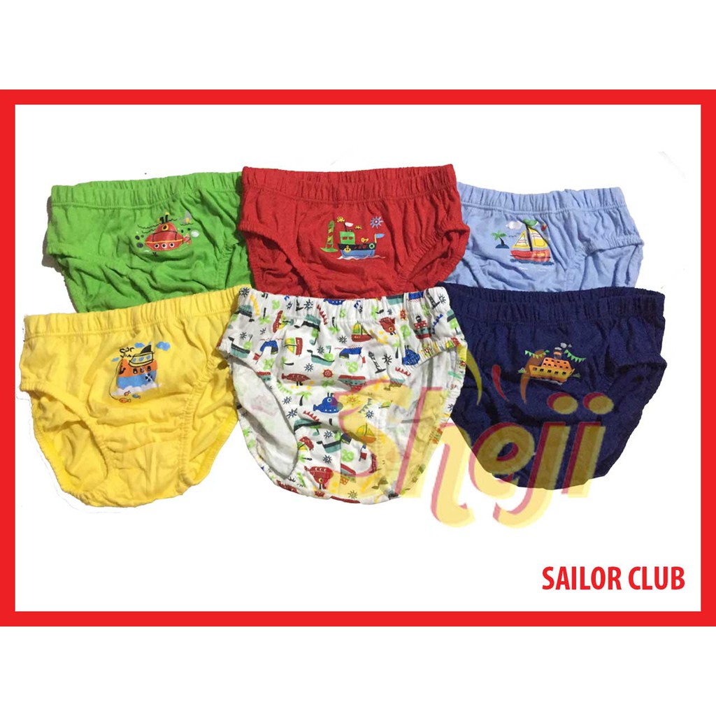 CELANA DALAM RIDGES ANAK COWO / RIDGES BOYS UNDERWARE &quot;SAILOR CLUB&quot; ISI 6 PCS