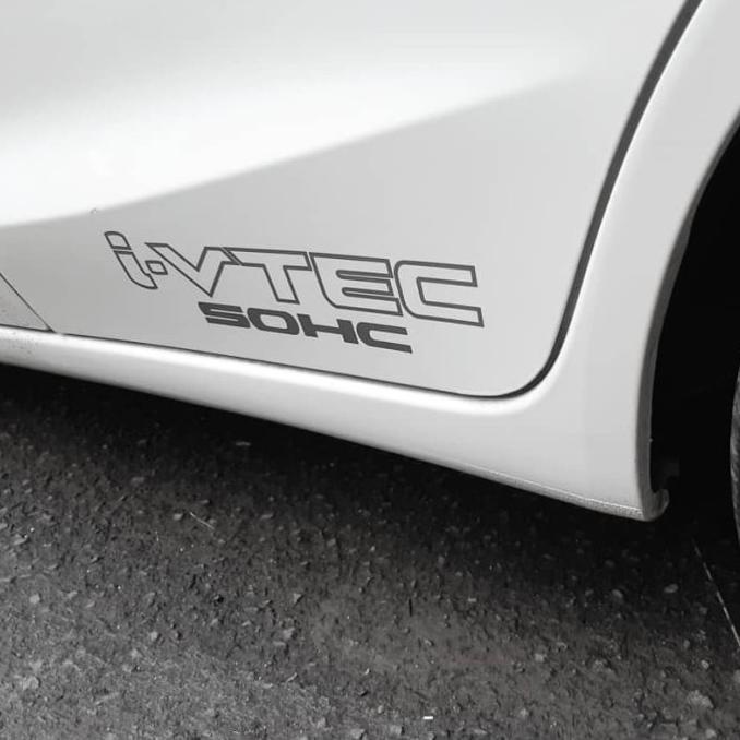 JUALJUAL stiker mobil Honda i-vtec SOHC (jazz brio city dll) - Merah