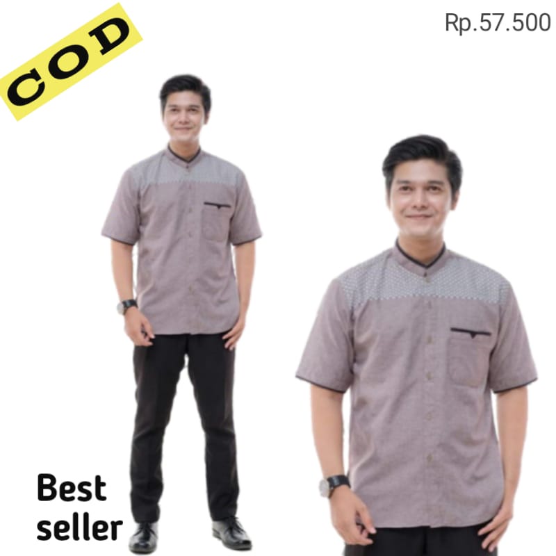 Baju Koko Sultan Pria Lengan Pendek  Katun Termurah Terlaris Fashion Muslim Pria Terbaru  Bisa Cod