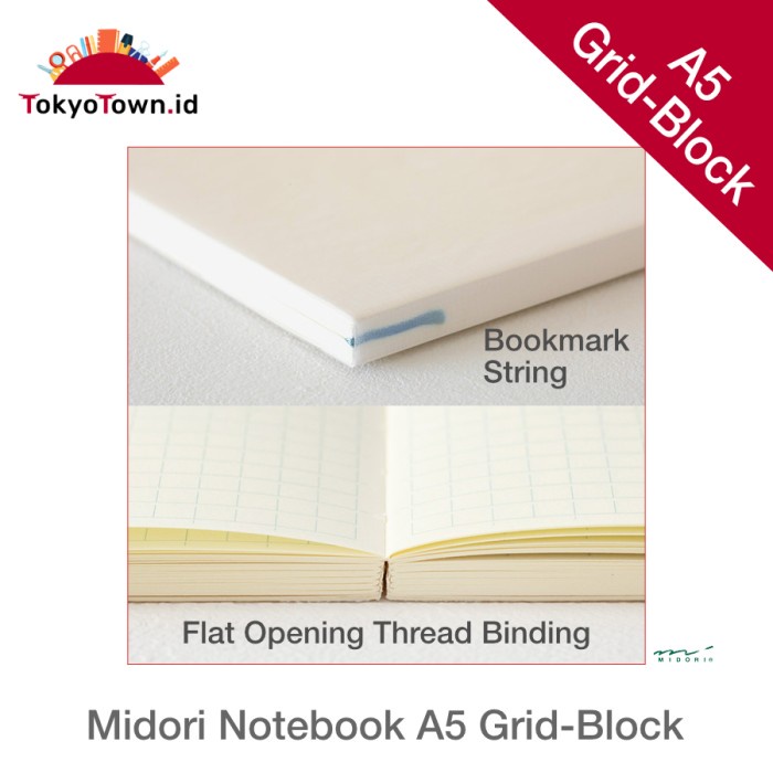

Cuci Gudang Midori Notebook Journal A5 Block-Grid Diskon