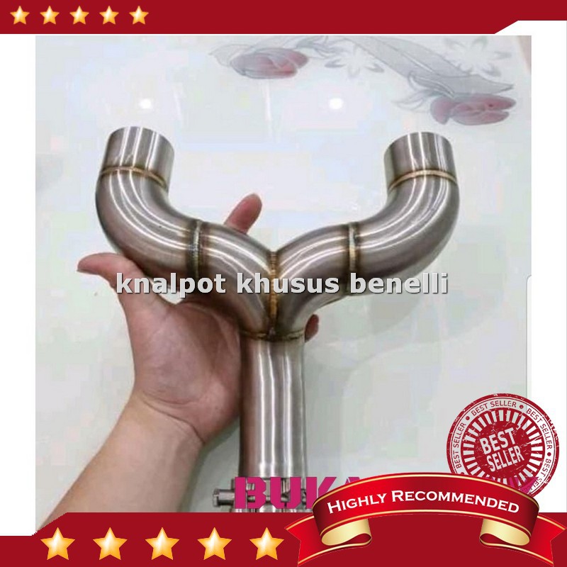 Diskon Promo Mid Pipe Y Pipe Dual Muffler Undertail Benelli Bn 600 Tnt 600 Bn600 4465Y Sade3 Diskon