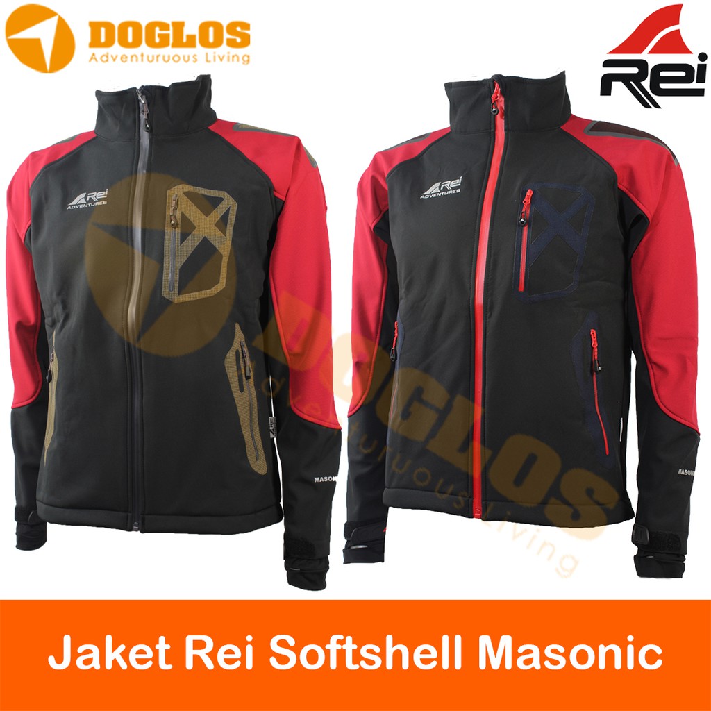 Jaket Rei Softshell Masonic Polar gunung hiking Travelling outdoor
