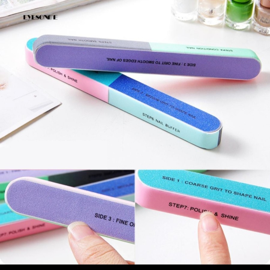 Kikir kuku nail buffer amplas penghalus perawatan pedicure pedikur set