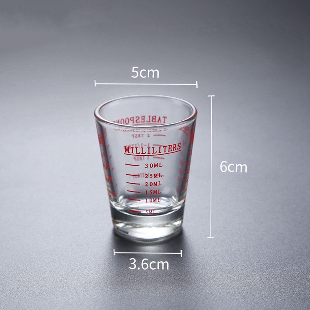 Lanfy Jigger Kopi Tahan Panas Heavy Duty Bar Aksesoris Shot Glass