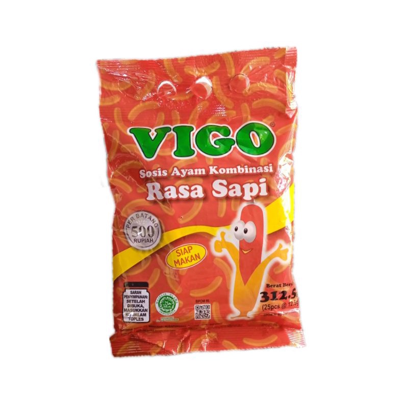 

Vigo Sosis siap makan rasa Ayam Kombinasi Rasa Sapi isi 25 pcs @12,5gr