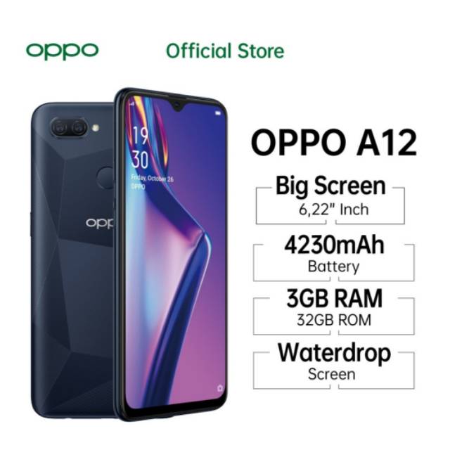 HP OPPO A12 RAM 3GB/32GB TERMURAH BERGARANSI RESMI