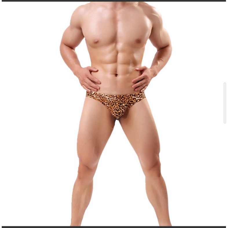 G string Pria motif leopard Army tentara macan tutul celana dalam thong panty laki laki