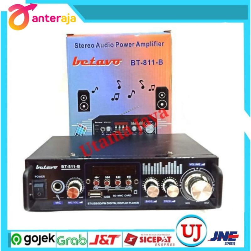 Amplifier Betavo BT 811B Bluetooth AC/DC USB/SD/FM Ampli Mini