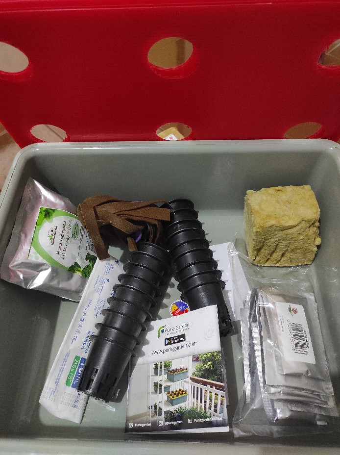 Paket Starter Kit Hidroponik (wick System) 9 Lubang 2 Bak